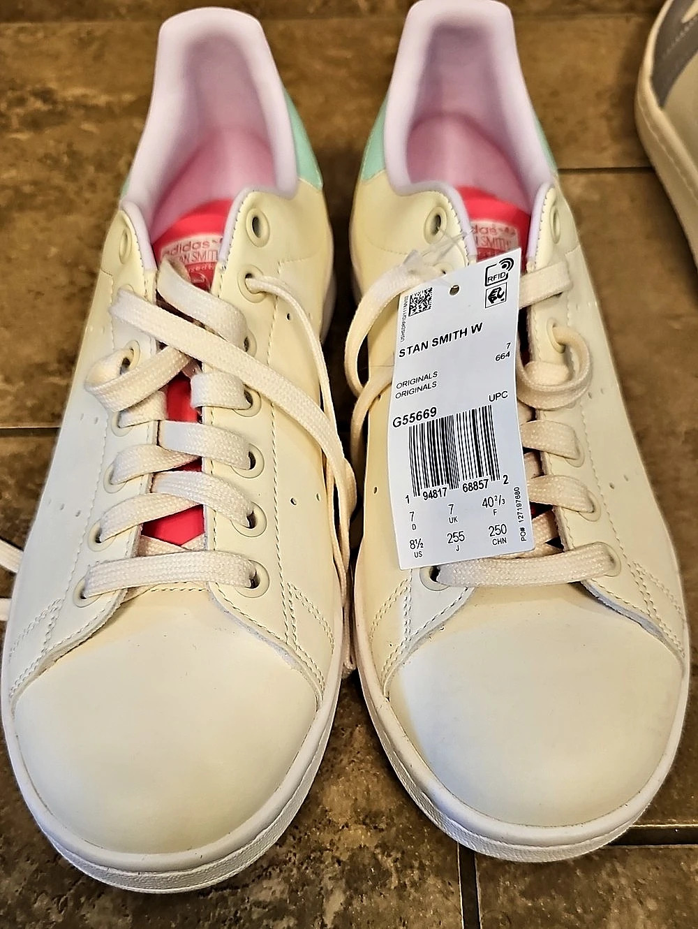 adidas Stan Smith Women's Sneakers White & Pink US 8.5